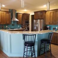 kitchen with accent island