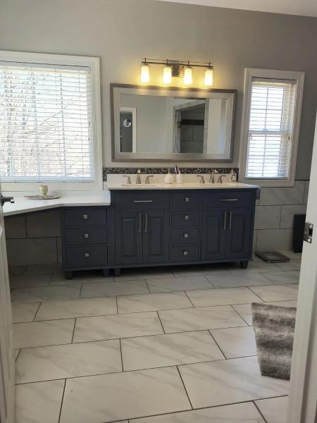 Blue Painted Vanity