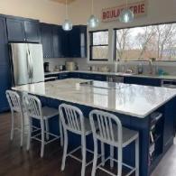 Blue Painted Cabinets