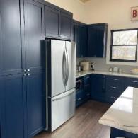 Blue Painted Cabinets