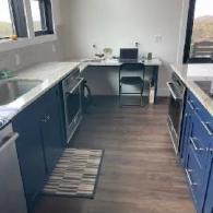 Blue Painted Cabinets