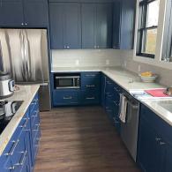 Blue Painted Cabinets
