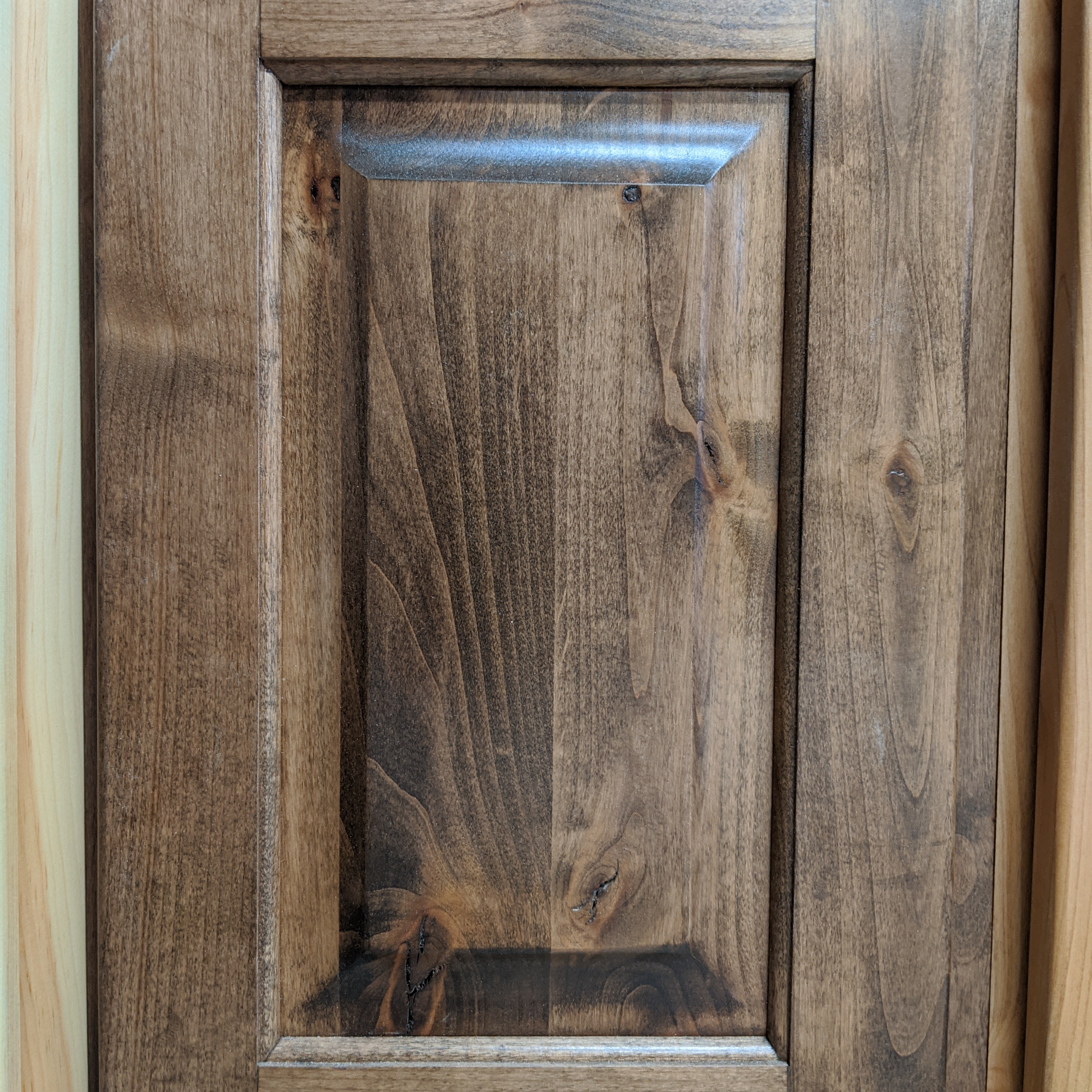 Special Walnut On Knotty Alder Sample Doors